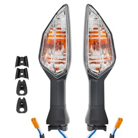 RIDLOG Motorcycle Turn Signals Indicator Light Fit For KAWASAKI NINJA 300 400 650 Z900 Z250SL ZRX1200 Front/Rear Blinker Lamp Fit For ER-6N ZX-6R Z1000SX (Transparent Shell)