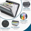 13 Pockets Extended Folder Organiser, Box Document Bags with Coloured