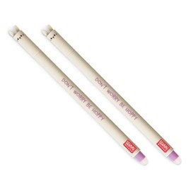 LEGAMI Erasable Gel Pen Bunny Rabbit, Thermosensitive Ink, 0.7 mm Tip Diameter, 15 cm Length, Purple ink (Pack of 2)