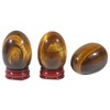 Fekuar Stone Egg Figurine, Polished Healing Crystal Easter Eggs Sphere