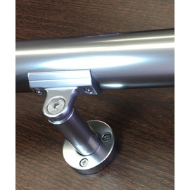 B52 Anodized Handrail Aluminum Stairs Kit Stainless Steel Look 5 Ft and 1.97"Diameter