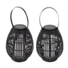 Solar Garden Lantern LED Outdoor Solar Lantern Waterproof Decorative Rattan