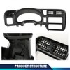 PIT66 Black Dash Bezel, Compatible with Chevy Blazer S10 GMC