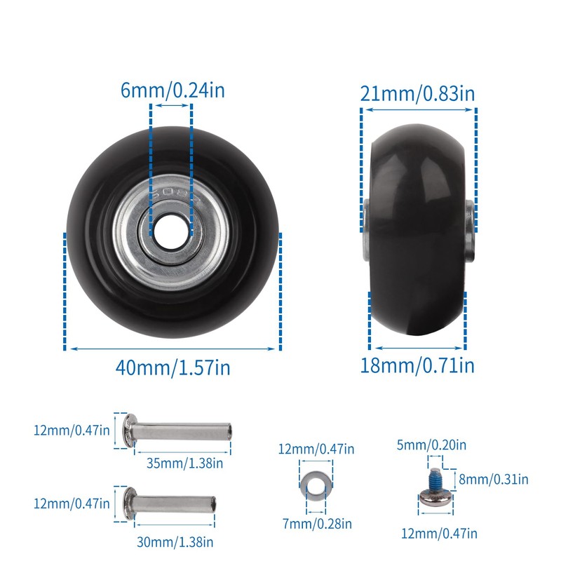 Silent Series Replacement Tire Kit, Set of 4, Wheel Replacement,