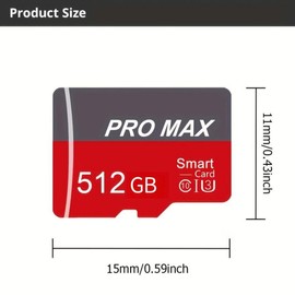 Micro SD Card, 1 Count 512GB/256GB/128GB Micro SD Card, Mini Storage Card for Tablet, Camera & Phone Use:_Red & Gray_256GB