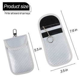 2 Pack Faraday Bag RFID Blocking Sleeves Key Fob Cover Signal Shielding Pouch for Car Keys Protection Faraday Bags Faraday Box Faraday Cage Key