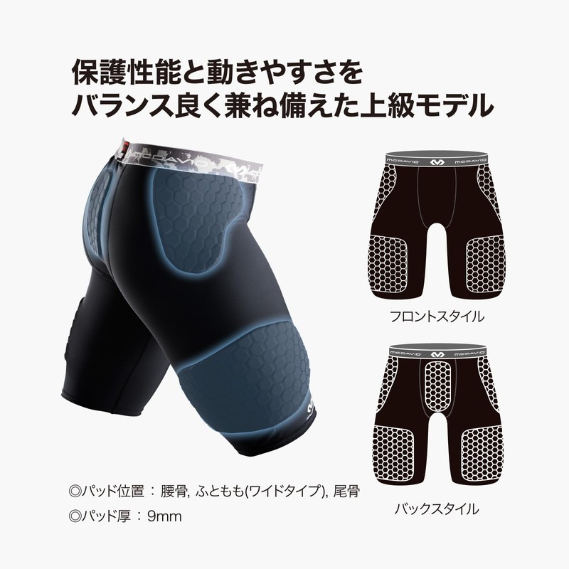 Mcdavid 7991 HexPad Wrap Around Basketball Short White - XX-Large