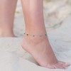 Turquoise Bead Drop Anklet in 14k Gold Fill