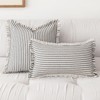 YEENAASY Striped Farmhouse Throw Pillow Covers 18X18 Set of 2