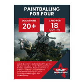 Activity Superstore Paintball Entrance For Four Gift Experience Voucher, Available at 20+ UK Locations, Paintballing, Delta Force, Experience Days