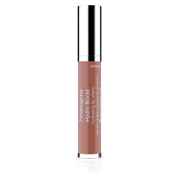 Neutrogena Hydro Boost Moisturizing Lip Gloss, Hydrating Non-Stick and Non-Drying Luminous Tinted Lip Shine with Hyaluronic Acid to Soften and Condition Lips, 27 Almond Nude Color, 0.10 oz