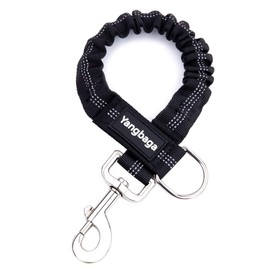 Yangbaga Dog Shock Absorber Extension Leash Bungee Attachment, Prevent Injury on Arm and Shoulder & Save Dogs from Getting Hurt, Great for Bicycle, Running, Walking (Black 13.4''-16.5'')