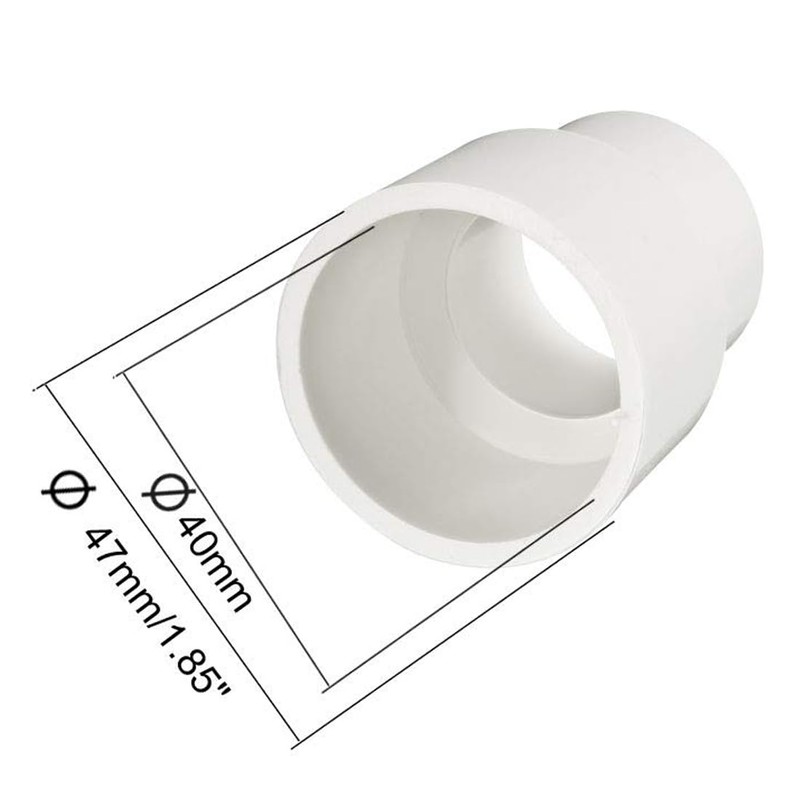 TOP-VIGOR 2Pcs PVC DWV Reducing Coupling, 40mm x 32mm Socket