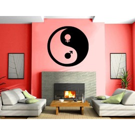 DesignToRefine Female Male Yin & Yang Opposite Attractions Decor Wall Mural Vinyl Art Sticker M398