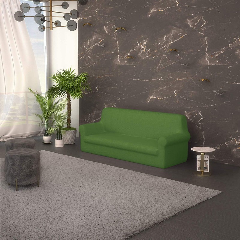 PETTI Artigiani Italiani Protector, Green, Sofa Slipcovers, Linear Fabric, 100%