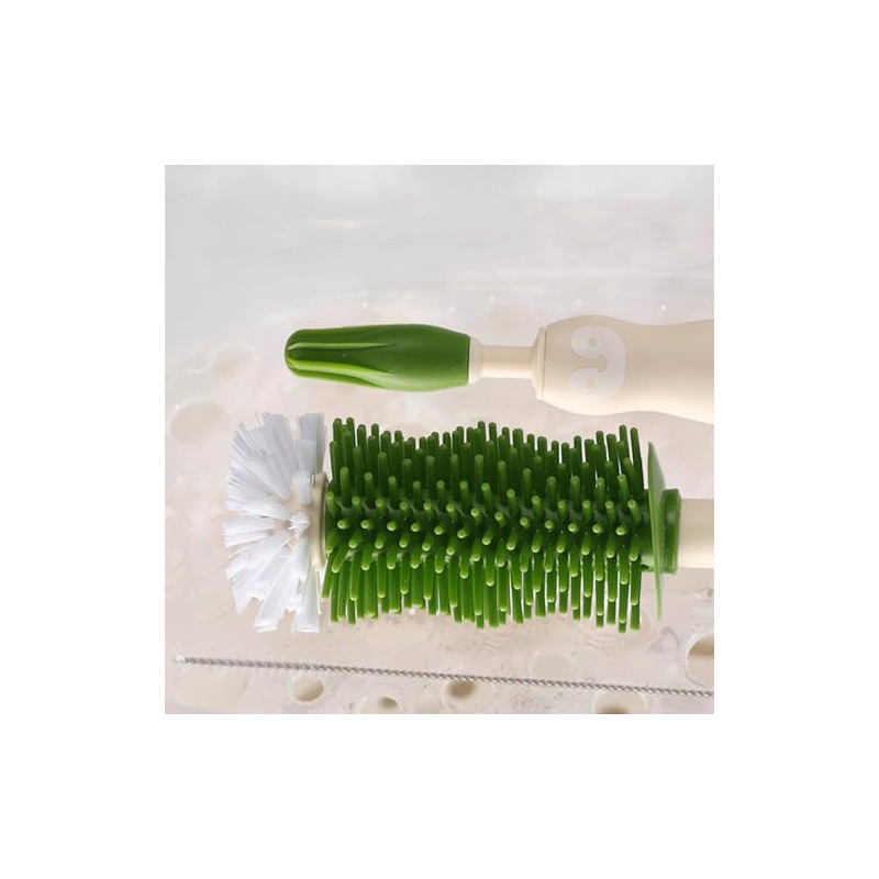 Baby Bottle Cleaning Kit - Liquid-Dispensing Brush System with Nipple