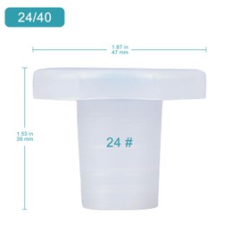 stonylab Plastic Plugs, Pack of 3 Universal Matching Laboratory Plugs for Volume Pistons, Separating Funnel with 24/40 Joint, Robust Laboratory Glassware Seal