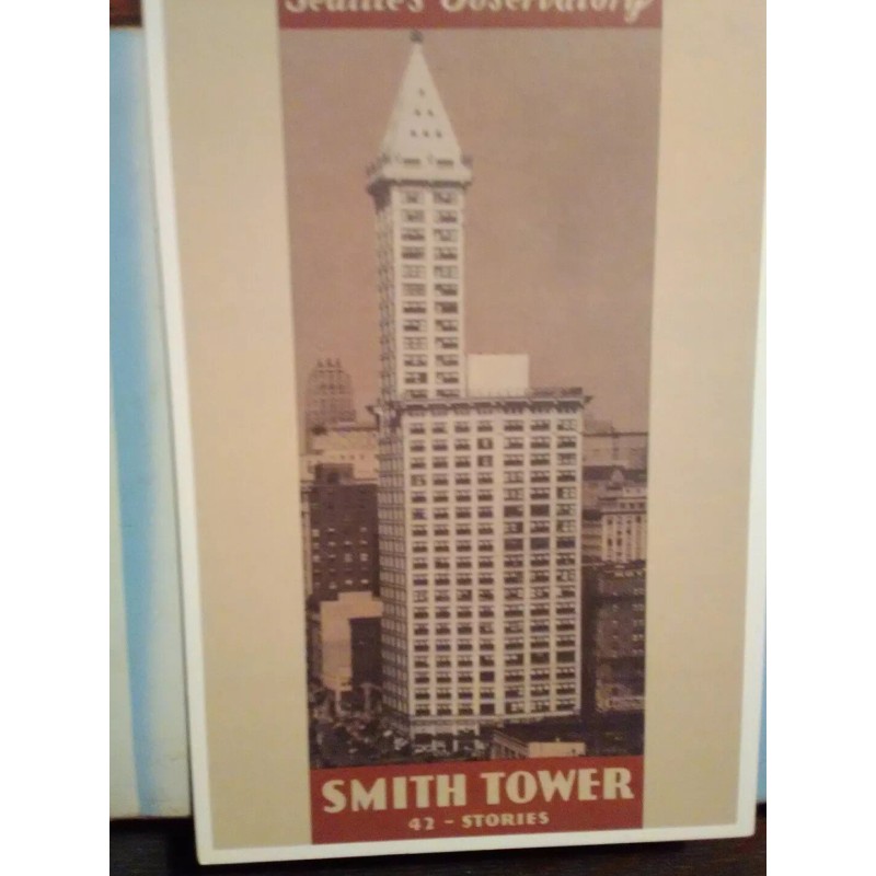 SEATTLE WA aerial view VINTAGE POST CARD SMITH TOWER SEATTLE