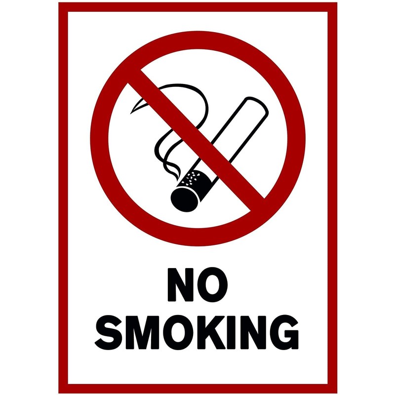 Pack of 10 Smoking Prohibited Premium Stickers A4 | 21