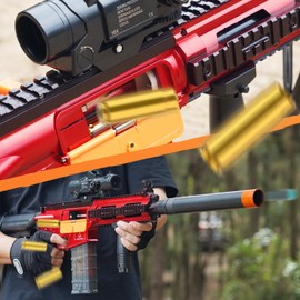 Manul Foam Blaster with Soft Bullets, Toy Blaster Outdoor, Shooting Fun, Age 18+ (SunFireM)