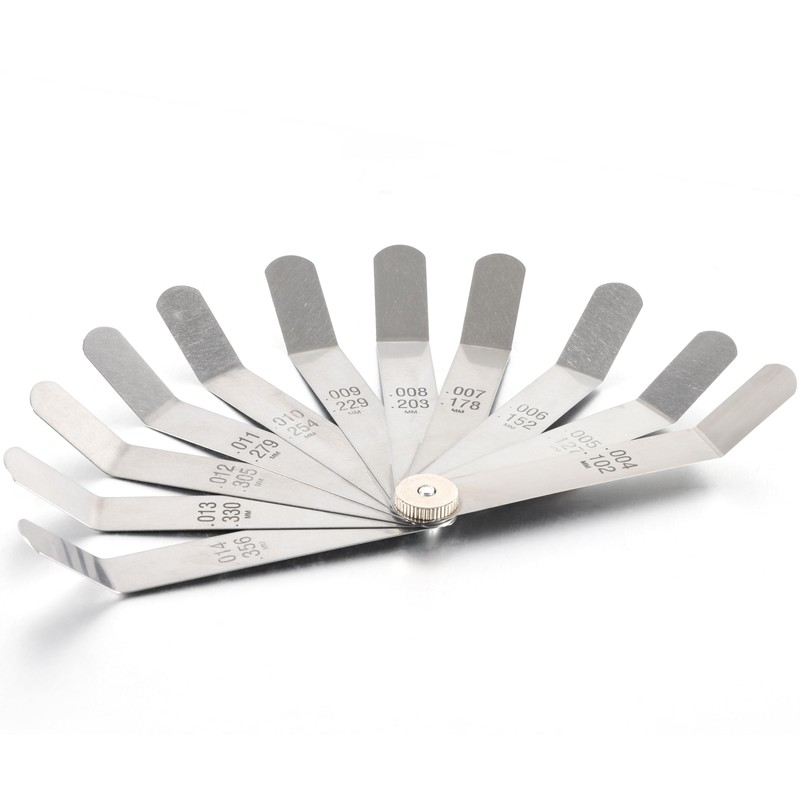 EnRand A308 Offset Valve Tappet Gauge Set Premium 11-Blade Feeler