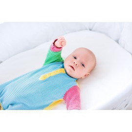 Sasma Home - Pair of 100% Cotton Moses Basket Fitted Sheets - Baby Cradle Sheets, Bassinet Fitted Sheets - 35x75cm - White