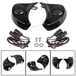 Unbranded Black Batwing Speaker Pods Tweeter Kit For Harley Electra Street Glide 2014-2023