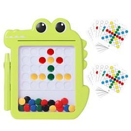 EIH Magnetic Drawing Board for Children, Magnetic Game Children, Magic Board, with Magnetic Pens, Colourful, Magnetic Drawing Board, Magnetic Toy, Magnetic Point Art, Montessori Educational Travel Toy