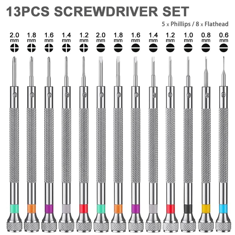 13PCS Professional Watch Screwdriver Set, BEBEEPOO Micro Precision Screwdriver Set，Micro