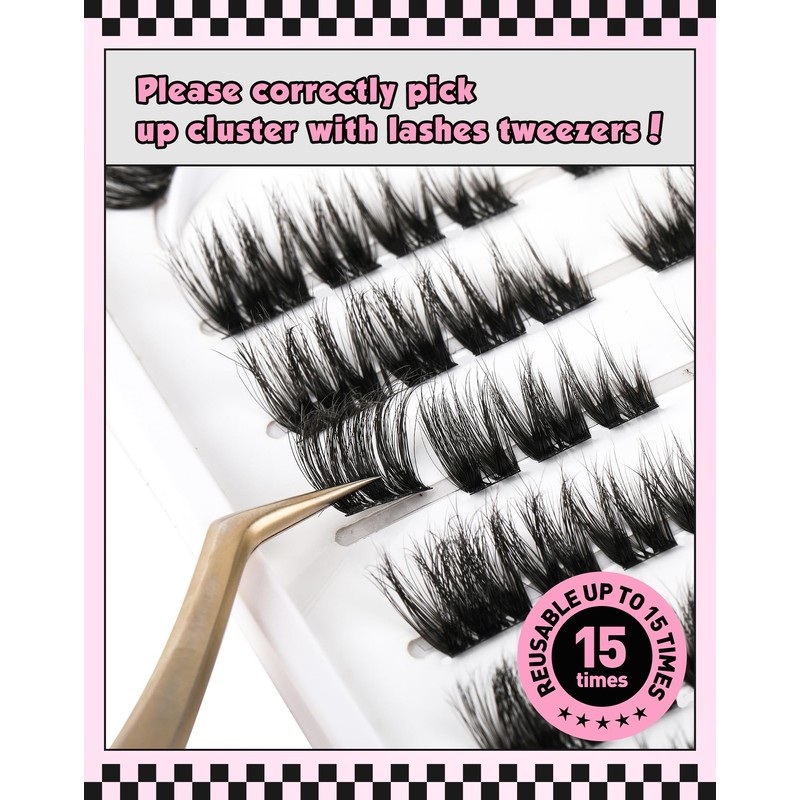 Lash Clusters Cat Eye 7 Pairs Eyelash Clusters Wispy DIY