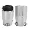 Silver Universal Exhaust Muffler Stainless Steel Exhaust Tip 76mm/2.99in Inlet