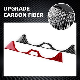 FXETRNL for Kia Sportage (2022-2025) Center Control Cup Holder Carbon Fiber Cover - Console Control Protect Interior Car Accessories Panel, Black (LHD)