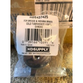 HD SUPPLY COLD TUB SHOWER HANDLE CHROME BRIGGS & INDIANA Brass HDS437425