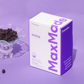 Maxmade Iron Chewable Tablets for Children, 13 Functions, Non-Heme Iron, 2-Month Supply, 60 Tablets, 1 Pack