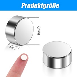 Aenienoe 100 Pack Small Magnet 6x3mm Mini Strong Magnets for Crafts Round Magnet for Miniatures Neodymium Magnets for Whiteboard Board Fridge