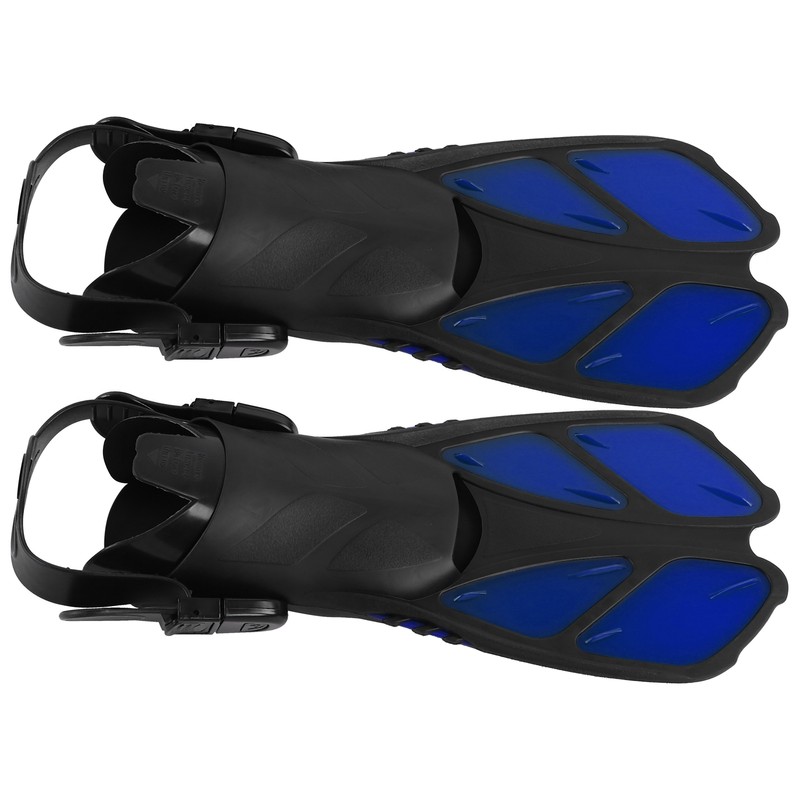 1 Pair Adjustable Swimming Fins TPR Open Heel Long Diving
