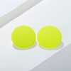 Winssigma Button Earrings, Large Round Acrylic Stud Earrings for Women(Fluorescence