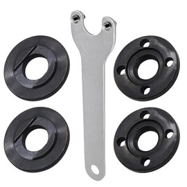 4.5" 5" 7" 5/8"-11 Universal Angle Grinder Wrench Kit (1 Wrench + Flange Lock Nut 2Set) Compatible with Dewalt Milwaukee Makita Bosch Black & Decker Ryobi 193465-4 224399-1 224568-4