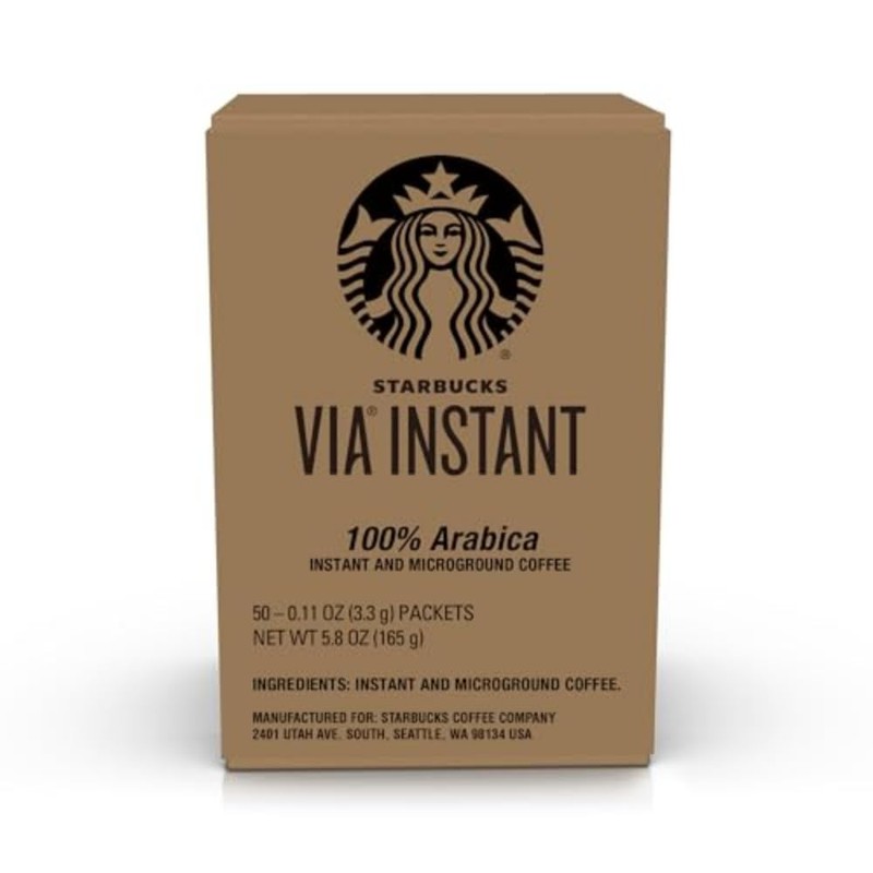 Starbucks VIA Instant Coffee, Dark Roast Coffee, Italian Roast, 100%
