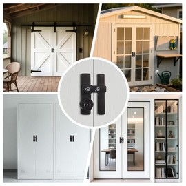 Lpraer Luminous Door Bolt 180 Degree with Combination Lock 3 Digit Lockable Security Lock Door Lock Gate Bolt Lock for Sliding Door Apartment Door Shed Cupboards Door