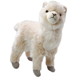 Carl Dick Alpaca Beige Standing Approx. 24 cm Long and Approx. 24 cm High Plush Toy, Stuffed Toy, Cuddly Toy 3611