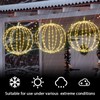 2 Pack Christmas Ball Light, 12IN Foldable Metal Sphere Lights,