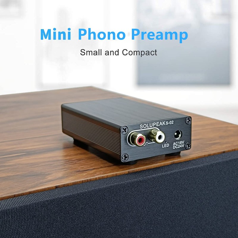 SOLUPEAK NA2 Phono Preamp for Turntable, Home Audio Stereo Phonograph