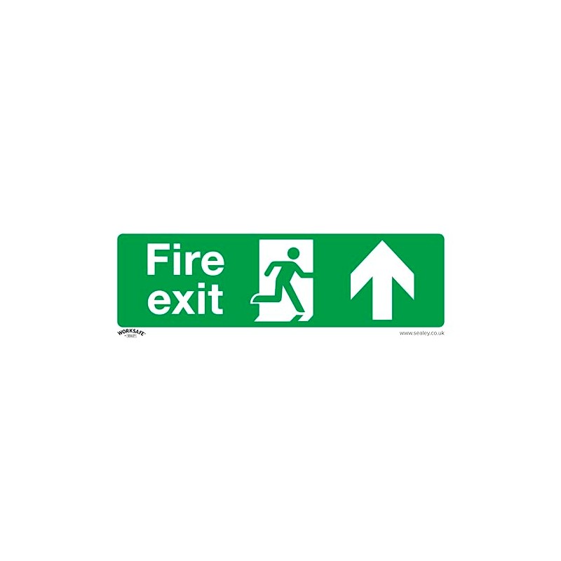 Safe Conditions Safety Sign - Fire Exit (Up) - Rigid