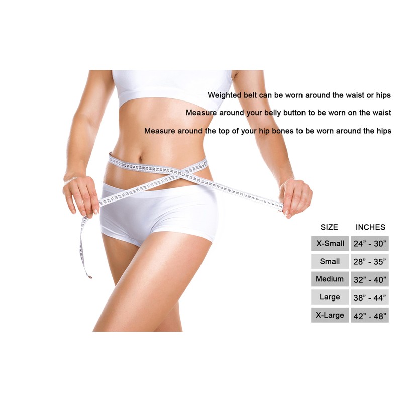 W8FIT Adjustable Weighted Walking and Exercise Belt (10 LB X-Large)