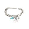 Women Silver Metal Charm Bracelet - Fashion Jewelry Faith Believe
