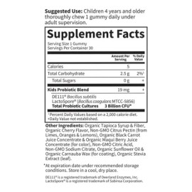 Probioticos Garden Of Life Niños Salud Digestiva Sin Azucar Sabor Cereza