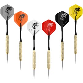 Accmor 18 Pack Steel Tip Darts, 20 Grams Metal Tip Dart Set, Darts Metal Tip Set, Metal Darts for Dartboard