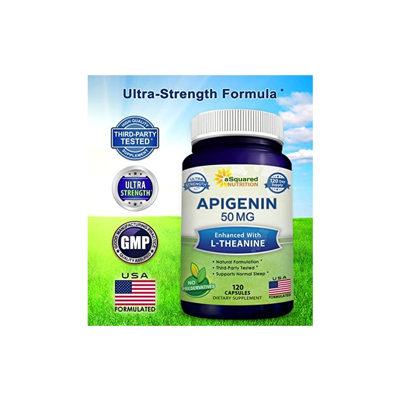 aSquared Nutrition Apigenina 50 mg y L-teanina 200 mg -