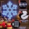 Enhon Christmas Neon Snowflake Light, 12 Inch Giant Snowflake Lights,